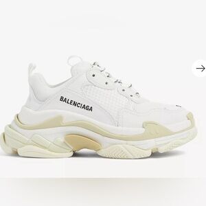 BALENCIAGA TRIPLE S SNEAKER WHITE SIZE US 9